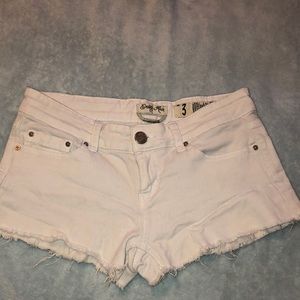 White Jean Shorts